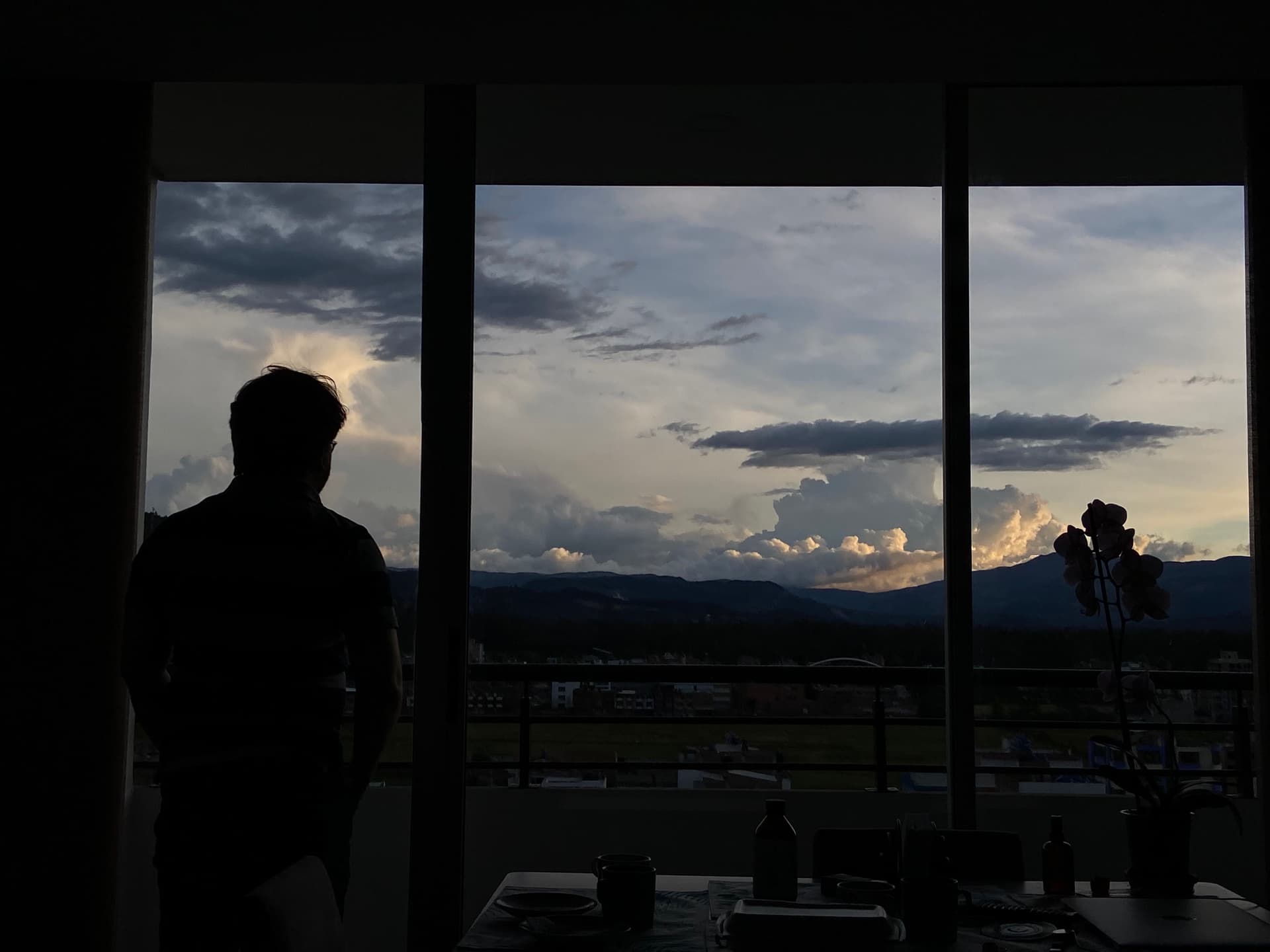 I enjoy looking at the clouds and mountains for getting inspiration
