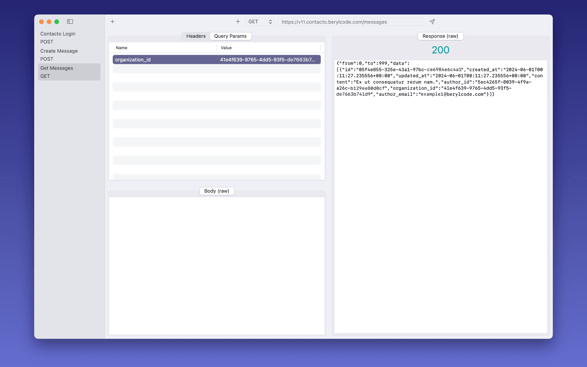 UI limpia de Requesto para configurar endpoints