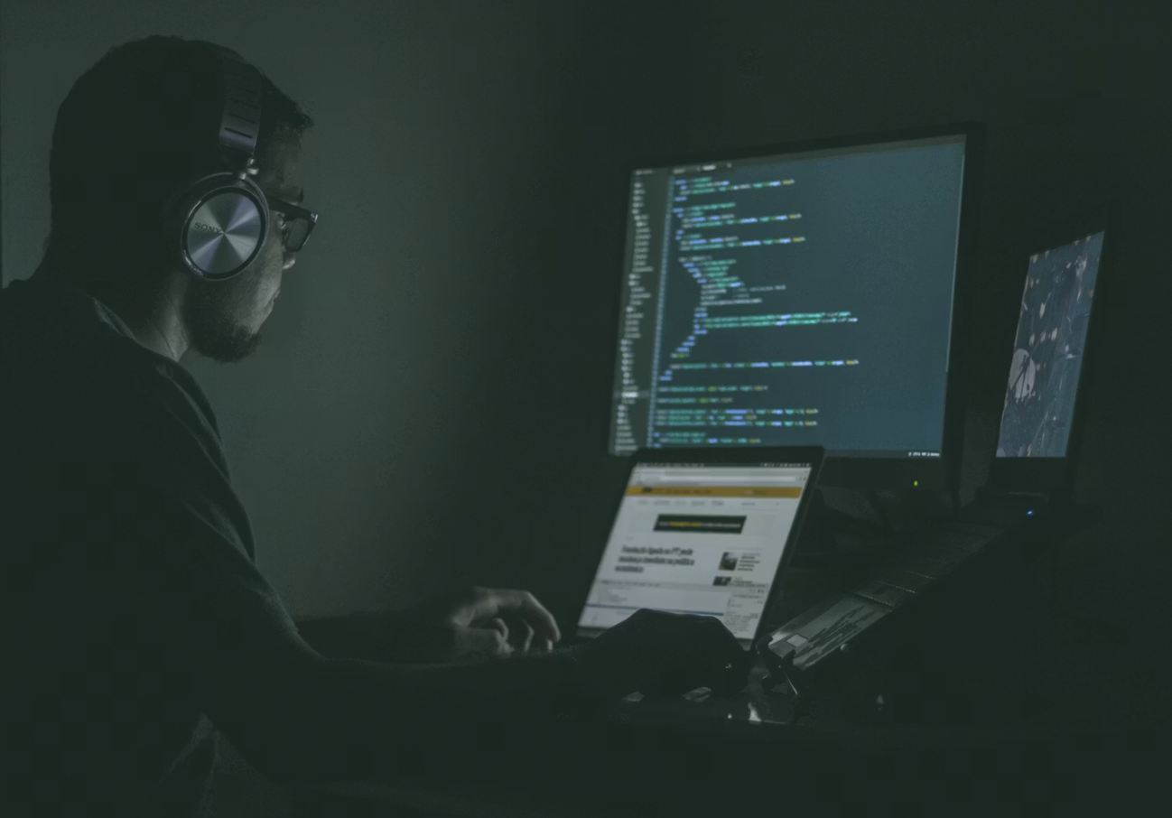 Person working on API integration and automation