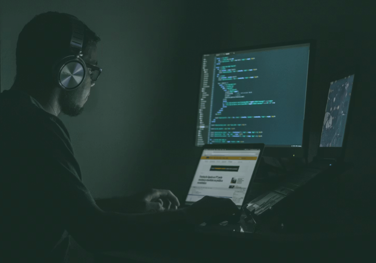 Person working on API integration and automation