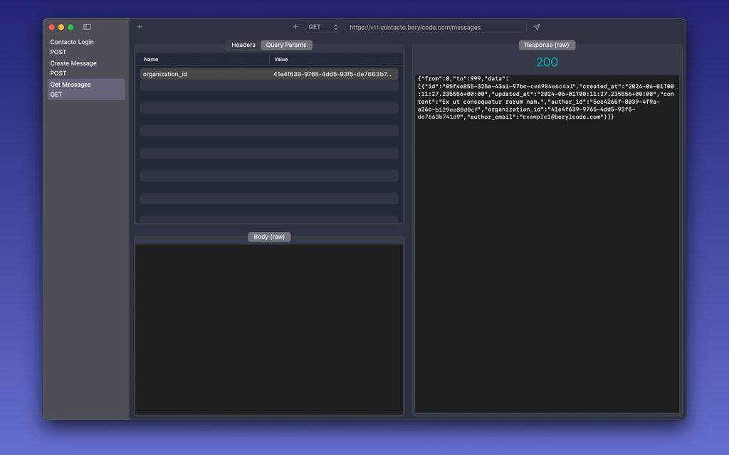 Requesto ejecutándose en macOS