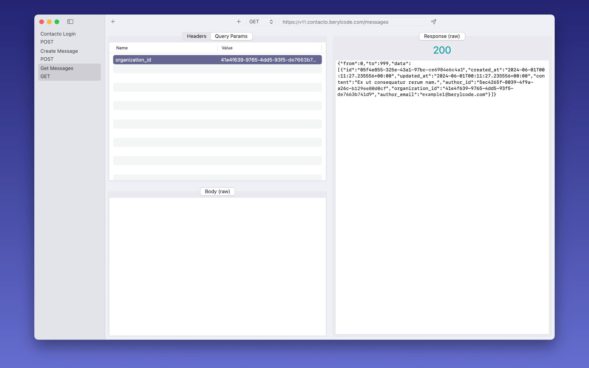 UI limpia de Requesto para configurar endpoints