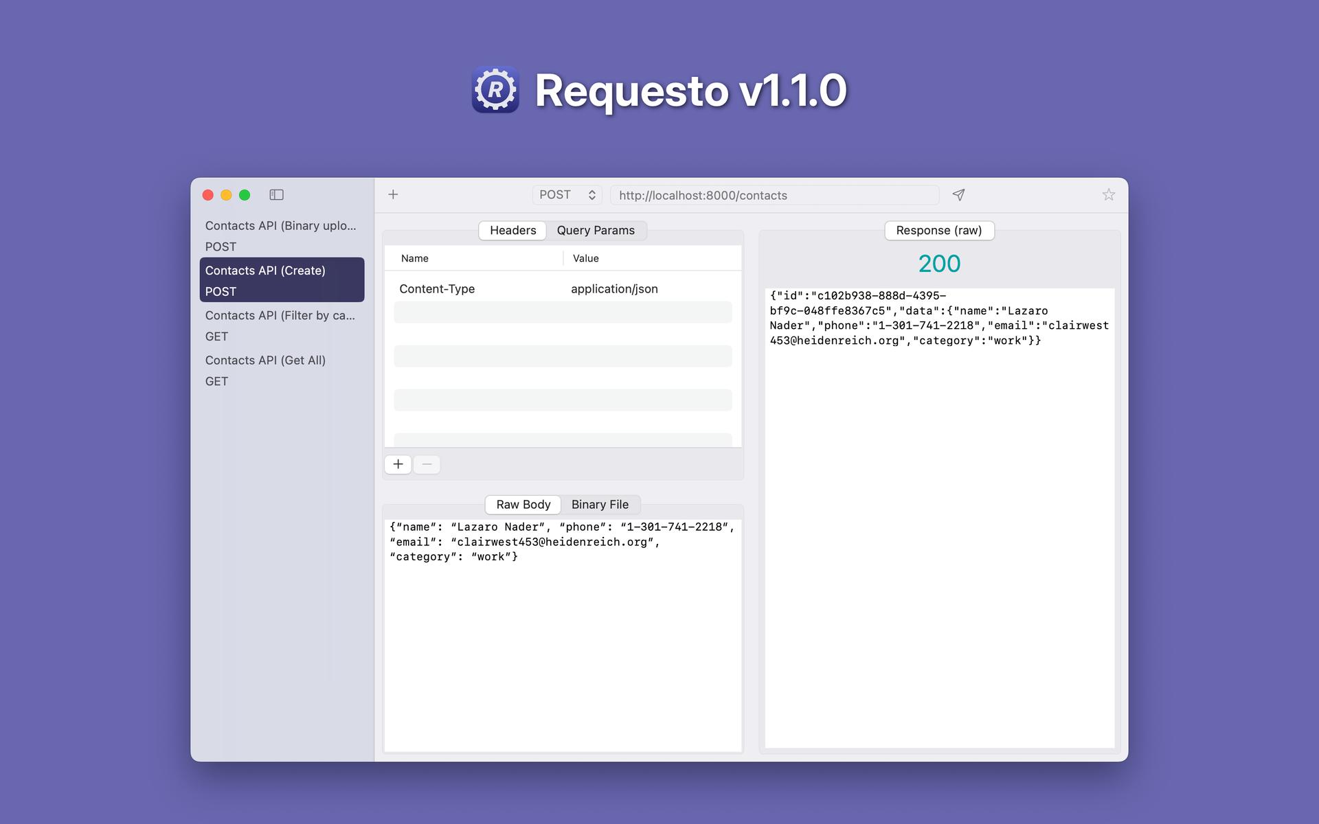 Lanzamiento de Requesto v1.1.0