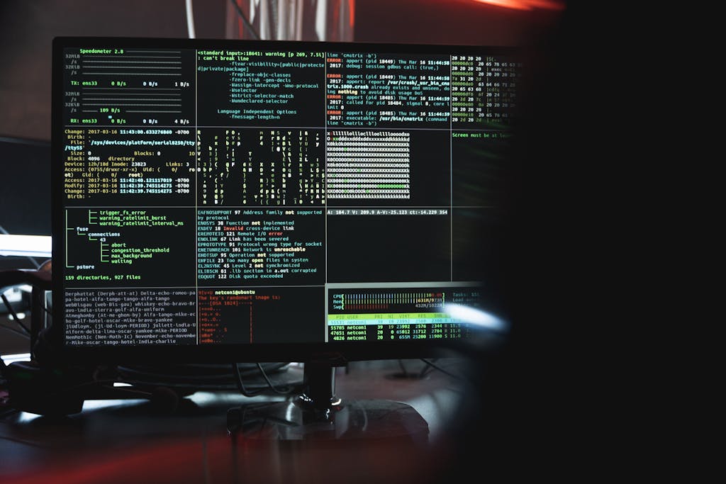 A secured server rack represents website infrastructure protection and monitoring.